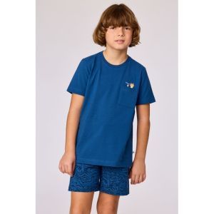 Jongens pyjama korte mouwen 887 donkerblauw