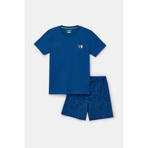 Jongens pyjama korte mouwen 887 donkerblauw