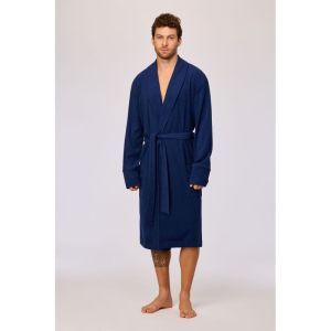 Heren badjas 873 donkerblauw