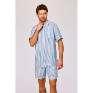 Herenpyjama 991 streep blau