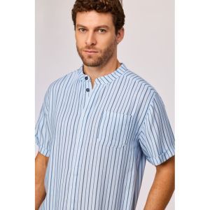 Herenpyjama 991 streep blau