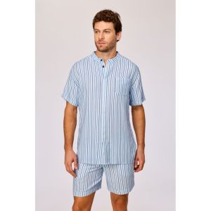 Herenpyjama 991 streep blau