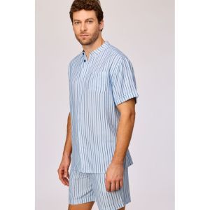 Herenpyjama 991 streep blau