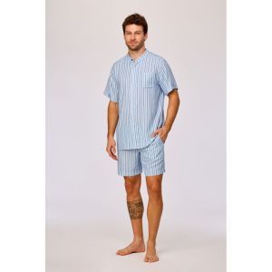 Herenpyjama 991 streep blau