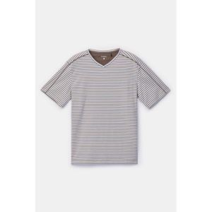 Herenpyjama korte mouwen 907 bruin-blauw