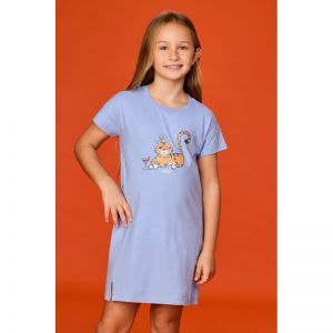 Slaapkleedje, korte mouwen 840 blauw