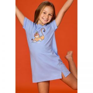 Slaapkleedje, korte mouwen 840 blauw
