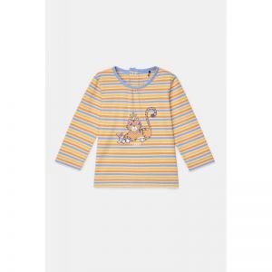 Baby meisjespyjama lange mouw 905 geel gestre