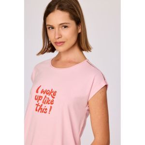 Damespyjama korte mouwen 421 lichtroze