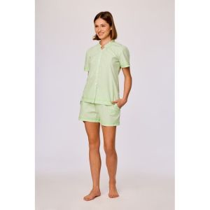 Damespyjama korte mouwen 928 groene vert