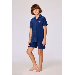 Set in badstof 873 donkerblauw