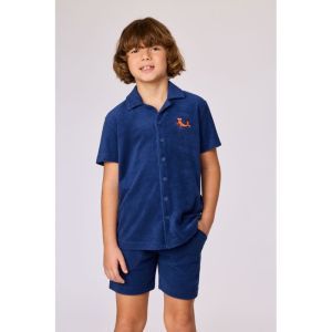 Set in badstof 873 donkerblauw