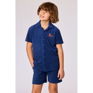 Set in badstof 873 donkerblauw