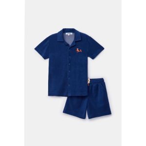 Set in badstof 873 donkerblauw