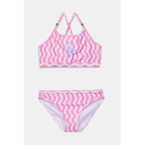 Meisjes bikini 933 roze golven