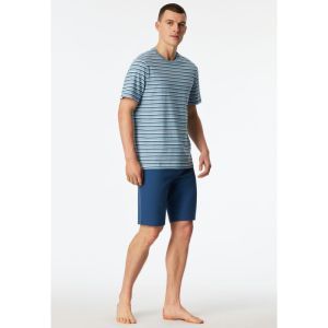 Herenpyjama korte mouwen 838 pacific blu