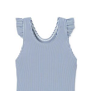 Meisjes badpak 803 dunkelblau