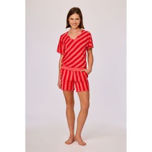 Setje in badstof 983 streep rood