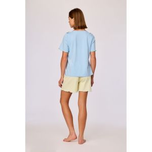 Dames pyjama korte mouwen 821 lichtblauw