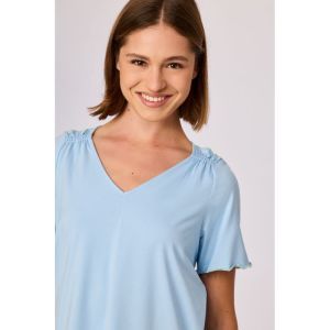 Dames pyjama korte mouwen 821 lichtblauw