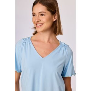 Dames pyjama korte mouwen 821 lichtblauw