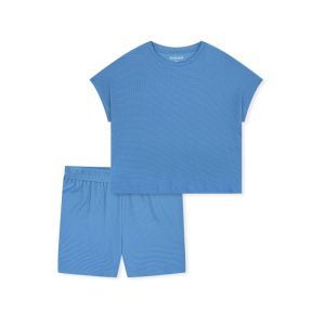 Damespyjama, korte mouwen 833 aqua
