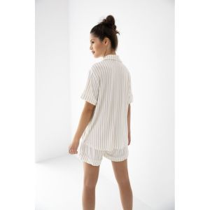 Pyjama Davina korte mouwen beige
