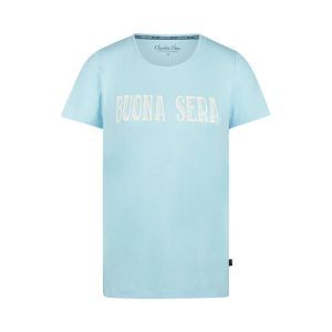 Damespyjama korte mouwen Light blue
