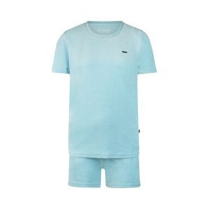 Women velours short set Light blue