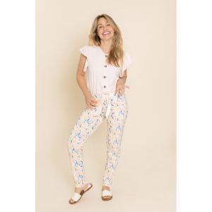 Damespyjama korte mouwen LIght peach