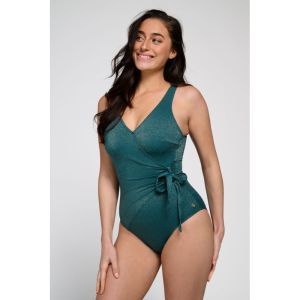 Swimsuit v-neck padded 1582 bottle gre