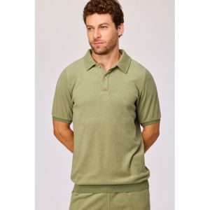 Heren set in badstof 788 kaki groen