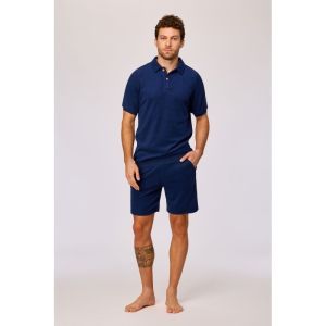 Heren set in badstof 873 donkerblauw
