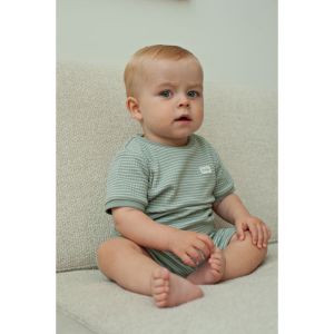 Feetje pyjama korte mouwen Zeegroen