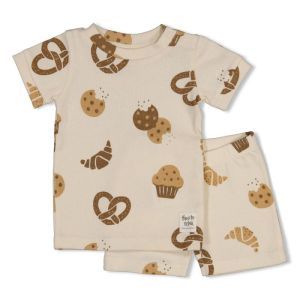 Feetje pyjama met korte mouwen Offwhite