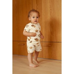 Feetje pyjama met korte mouwen Offwhite