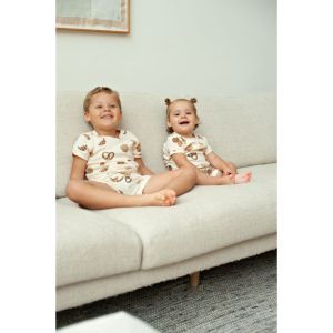 Feetje pyjama met korte mouwen Offwhite