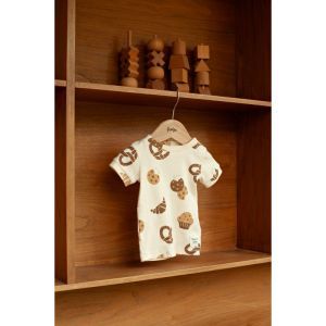 Feetje pyjama met korte mouwen Offwhite