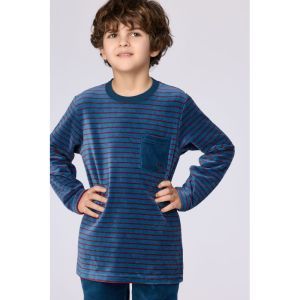 Jongenspyjama in velours 921 donkerblauw