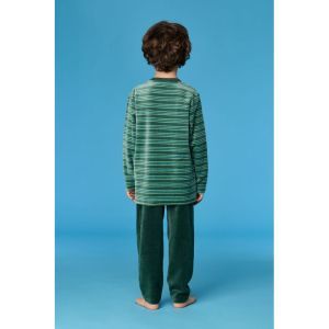 Jongenspyjama in velours 922 groene stre