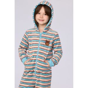 Unisex onesie in velours 920 multicolor