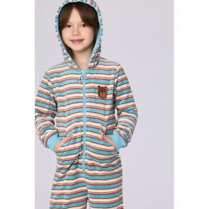 Unisex onesie in velours 920 multicolor