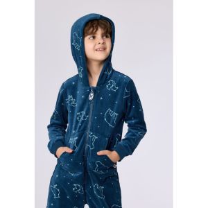Unisex onesie in velours 924 galaxy prin