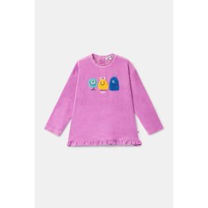 Meisjespyjama in velours 436 roze