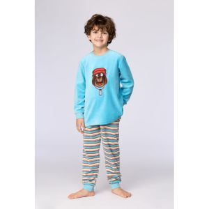 Jongenspyjama in velours 824 blauw