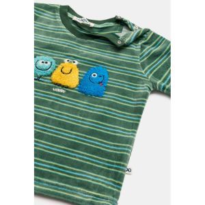 Baby jongenspyjama in velours 922 groene stre