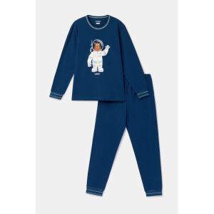 Jongenspyjama lange mouwen 881 donkerblauw