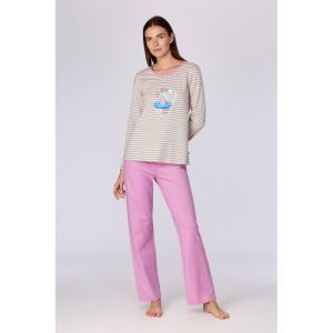 Damespyjama lange mouwen 906 multicolor