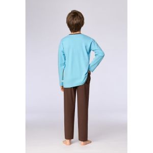 Jongenspyjama lange mouwen 824 blauw