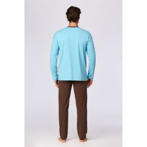 Herenpyjama met lange mouwen 824 blauw
